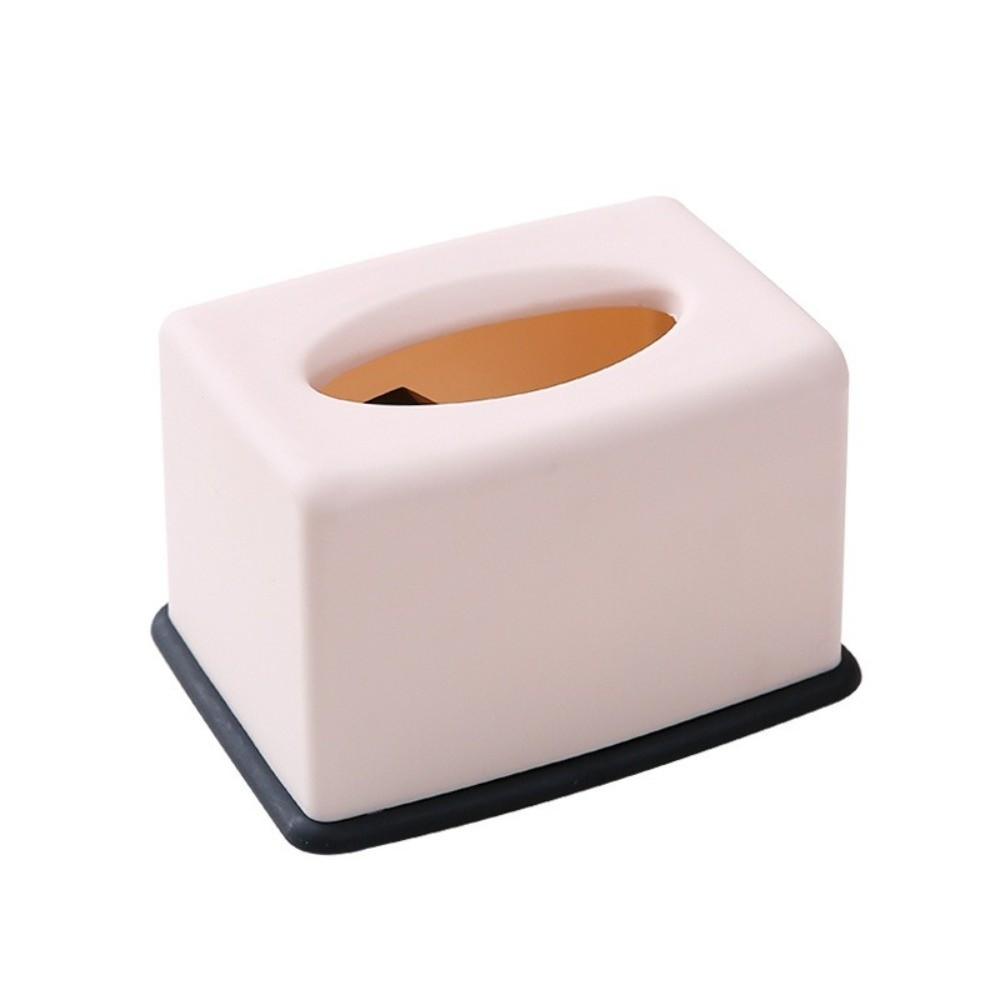 Plastic Tissue Box Solid Color Napkin Holder Simplicity Design Paper Towel Box Household Use