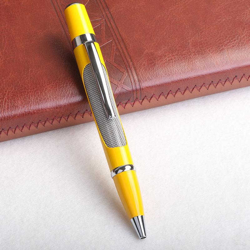 Chinese Enterprises Supply Metal Hollow Steel Brushed Ballpoint Pens Creative Personalized Business Gifts Advertising Pens Rotating Neutral Pens