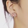 Irregular Silver Liquid Metal Hollow Earrings - High-End Niche Design