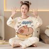 100% Cotton Girls Pajama Set Long Sleeve Princess Sleepwear Kids Winter Soft Comfortable Home Wear