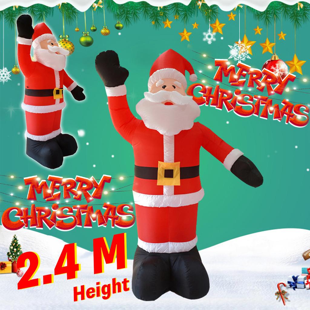 2.4M Tall Inflatable Santa Claus Xmas Christmas Decorations Garden Outdoor