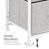Fabric Chest of Drawers Storage Cabinet 4 Drawers dim. 45L x 30W x 92H cm Metal Frame