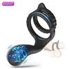 3 в 1 вибрирующее кольцо на член, мужской вибратор, кольцо на пенис, задержка эякуляции, массаж яичек, стимулятор промежности, секс-игрушки для взрослых для мужчин