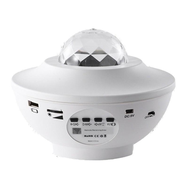 "Starry Sky Projection Lamp with Bluetooth Speaker and Water Pattern Laser"
