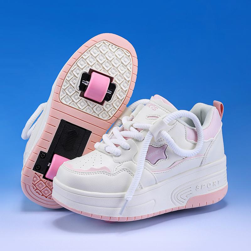 TUINANLE Обувь для катания на роликах, детские кроссовки на колесах, детские роликовые коньки, уличная спортивная обувь для девочек и мальчиков, подарки для детей