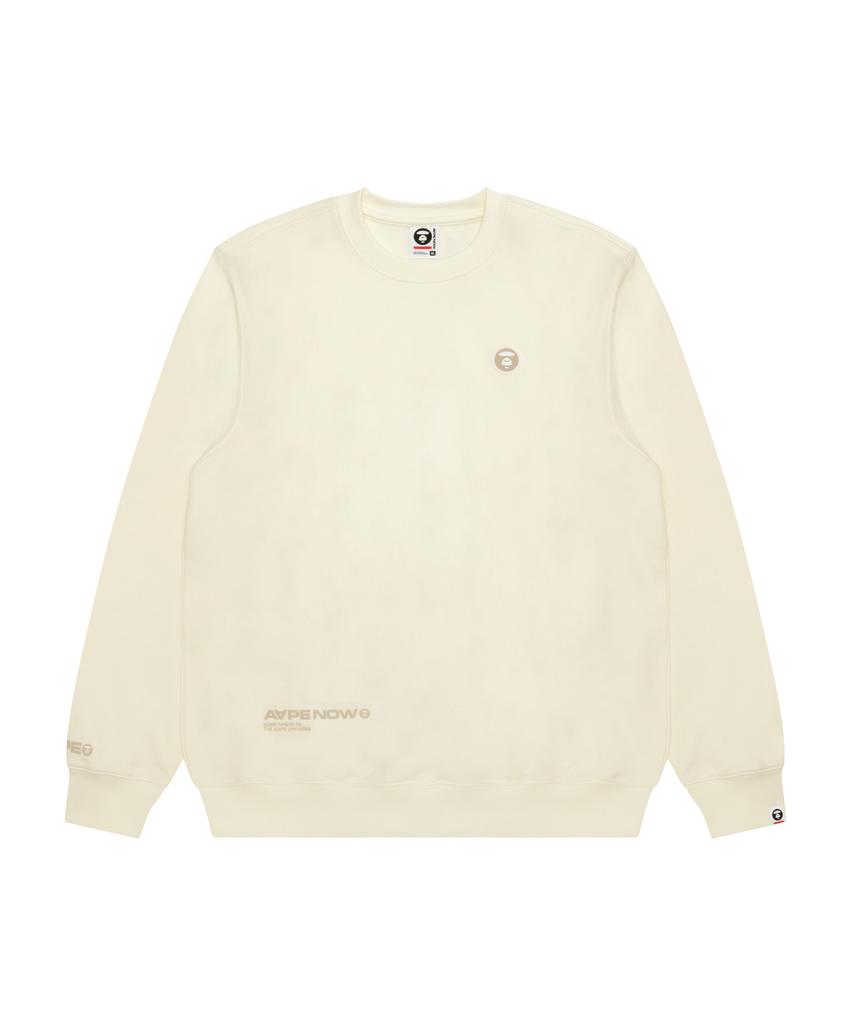 AAPE AAPEnow Round Logo Basic Round Neck Sweatshirt / Aapswmc348Xxpivx
