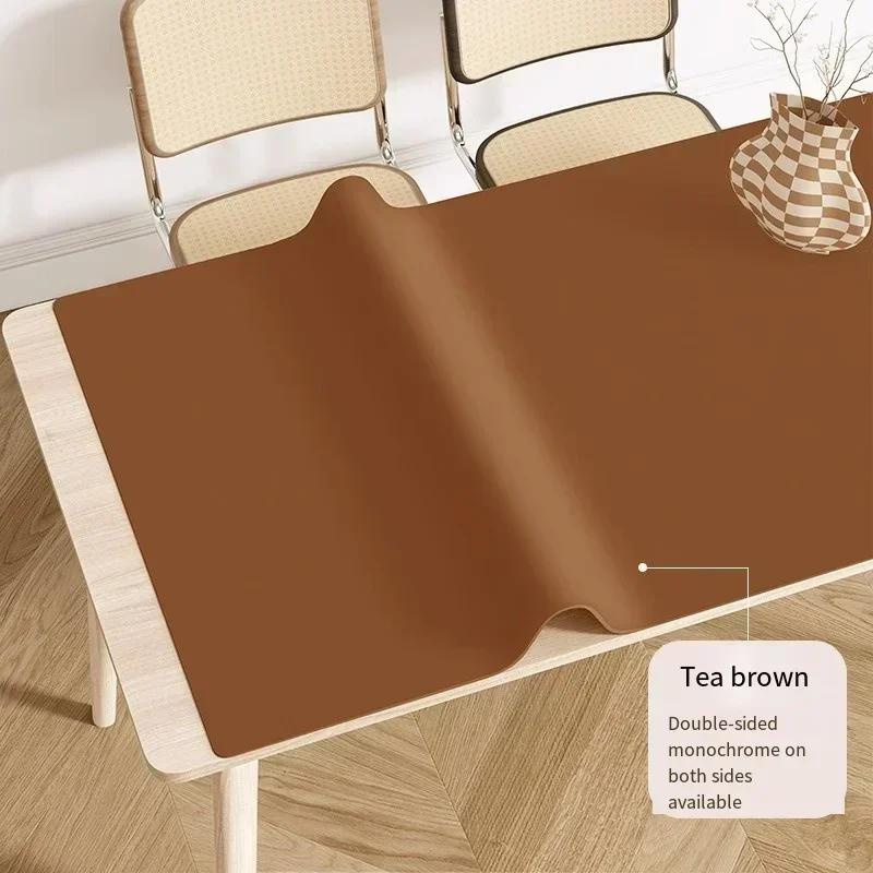 Waterproof PVC Leather Tablecloth Anti-Slip Table Protector Desk Pad Keyboard Mouse Mat Large Table Cover for Home Office Gaming