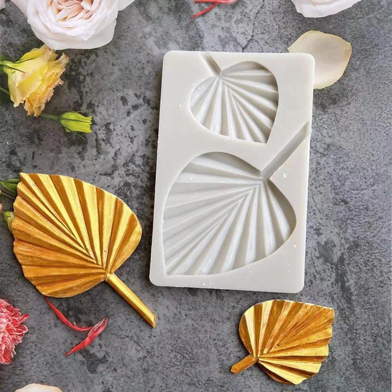 3D Мини Лист Пальмы Камыш Силиконовая Форма DIY Фондант Шоколад Украшение Торта Форма из Смолы Форма Листа Кухонные Инструменты для Выпечки