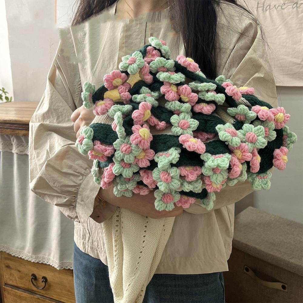 Finished Daisy Bouquet Blanket Fashion Artificial Knitted Blanket Holiday Gifts