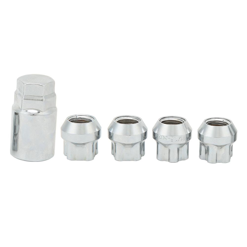 5PCS Stainless Steel Wheel Lock Bolts Cone Seat Wheel Lock Set Anti-Theft Upgrade For Wheels