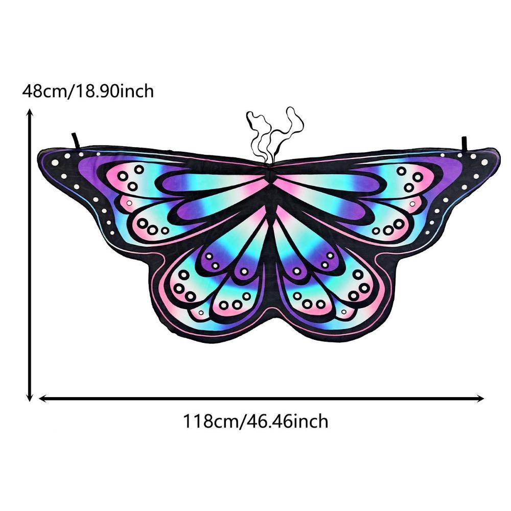 Colorful Butterfly Wings Costume Fancy Dress Cosplay Costume Fairy Shawl DIY Decorations Cape Butterfly Party Accessories