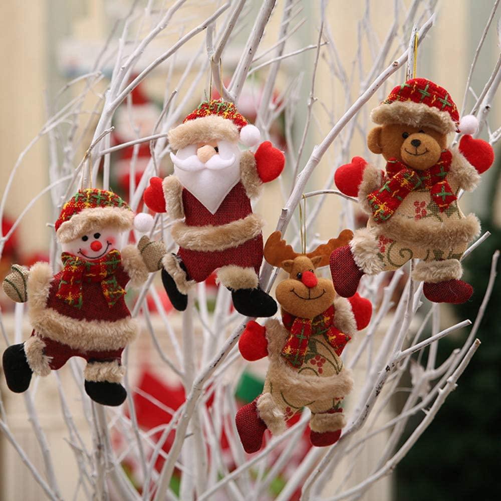 Cute Santa Claus Bear Elk Snowman Ornaments Christmas Pendant Christmas Tree Decoration Toy Doll