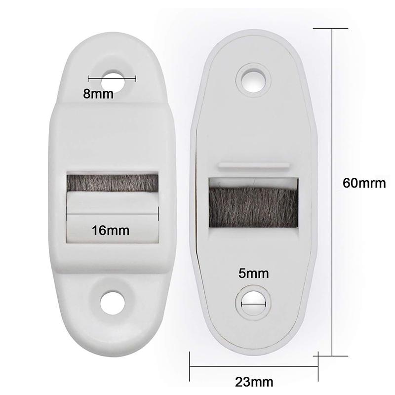 2/4/10 шт. Направляющая ремня Ролик направляющей ремня роллет С роликом и щеткой Направляющая ремня рулонной шторы(Сворачиваемый до ширины ремня 23 мм)