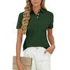 Женская блузка-топ в стиле business casual, с V-образным вырезом, коротким рукавом и пуговицами