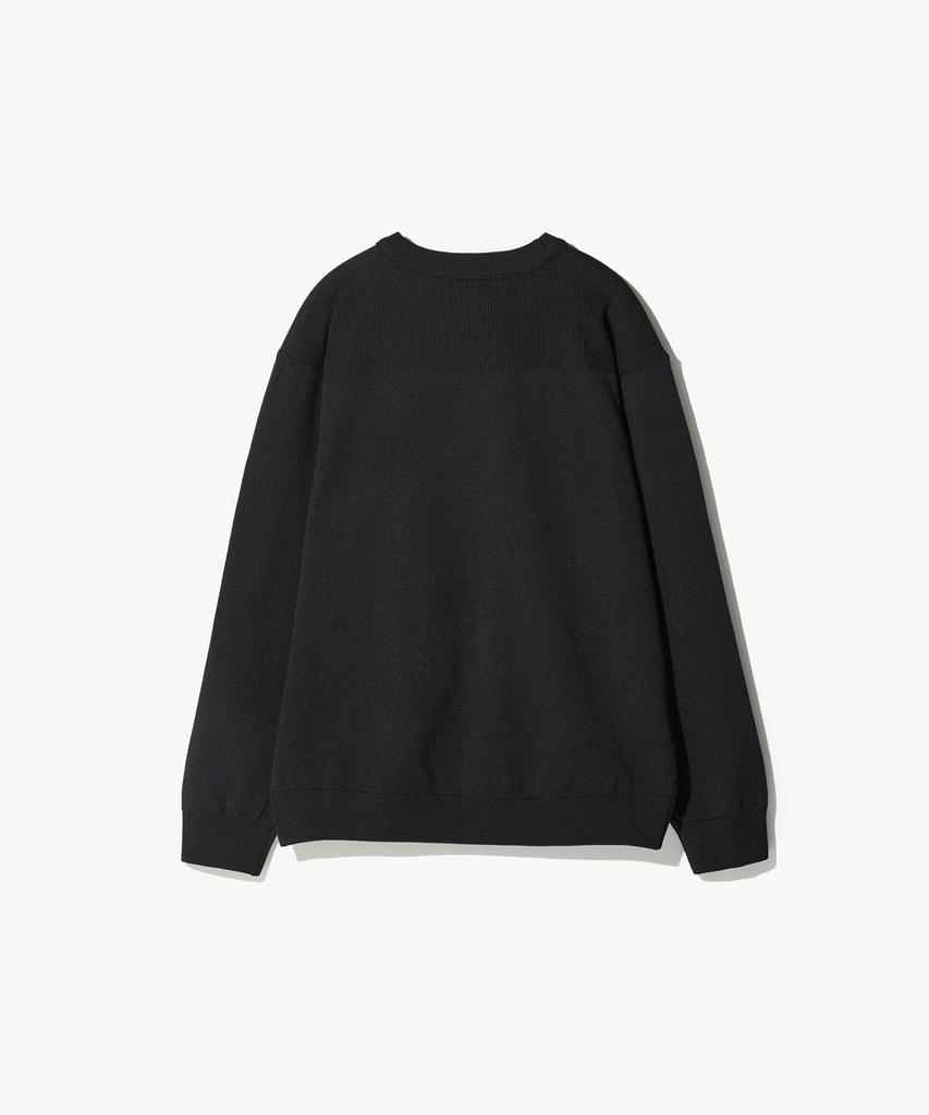 STCO Poly Knit Sweatshirt Black (Semi-Oversized Fit)_Swiwa01Nsb