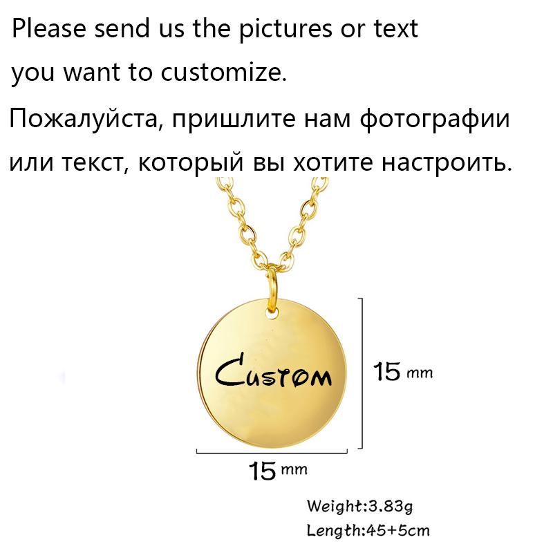 Teamer Нержавеющая сталь Цветок Месяца Рождения Ожерелье Настраиваемое Имя Круглый Кулон Ожерелье для Женщин Особый Подарок на День Святого Валентина