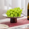 Portable Stainless Steel Tray for Dessert and Snacks Metal High Footed Fruit Display Plate Elegant Appetizer Platter