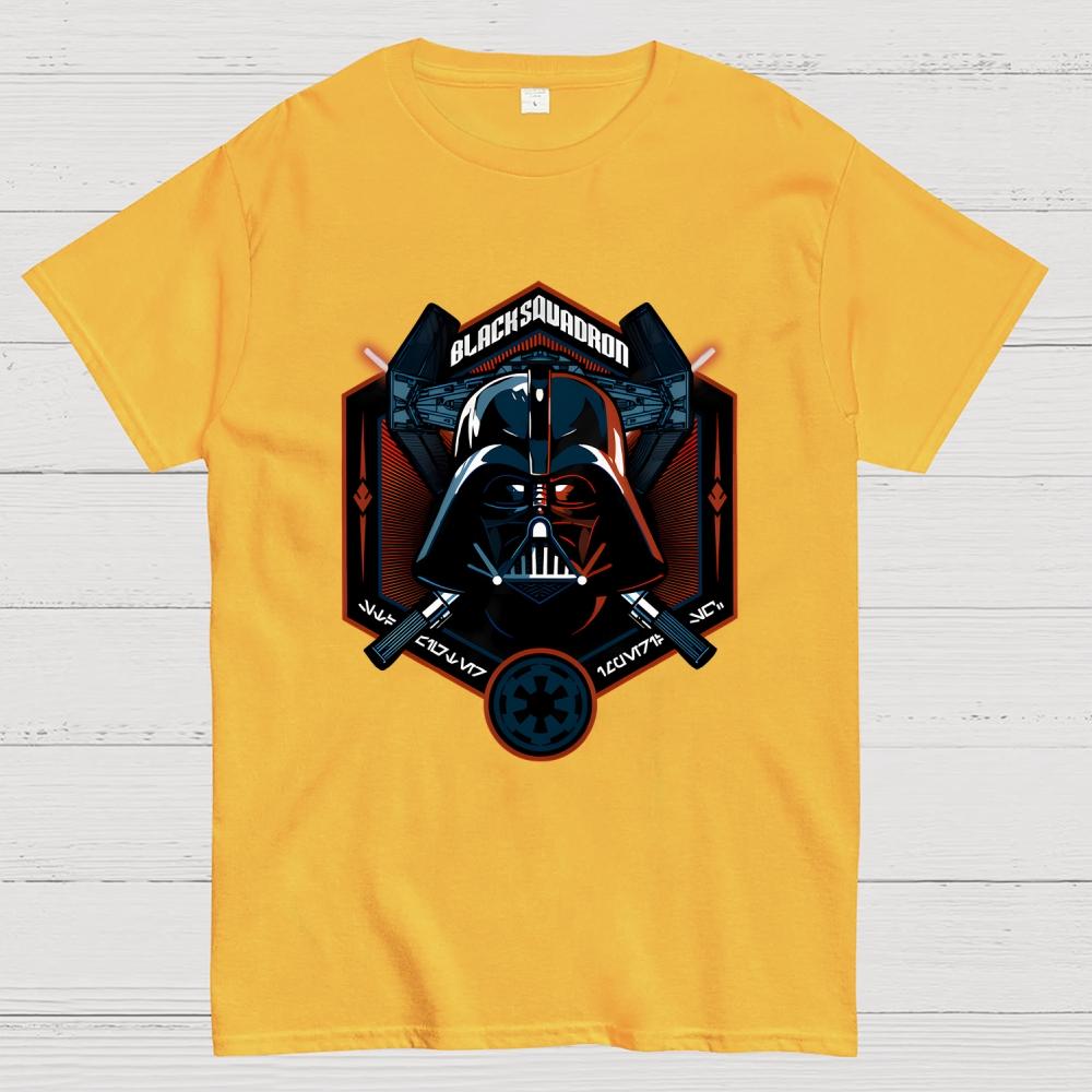 Black Squadron Cotton Summer Casual Cool Loose T-Shirt