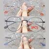 3Pcs Myopia Glasses Women Blue Light Computer Eyeglasses Girls Metal Round Frame Shortsighted Eyewear