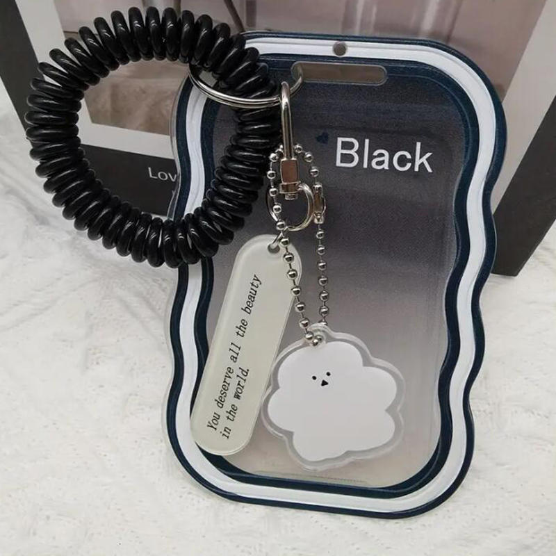 Креативный дизайн Kpop держатель для фотокарточек Прозрачный держатель для карточек Брелок для фото чехлы для автобусных карточек Чехол для студенческих карточек Защитник для фотографий