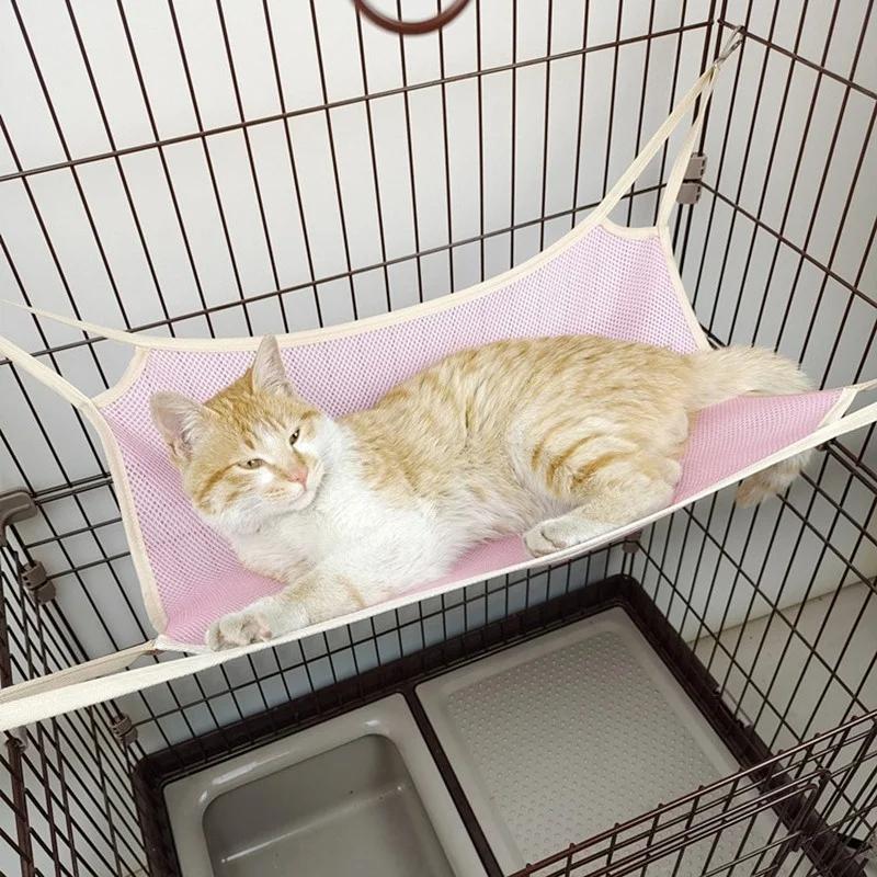 Подвесной гамак для кошек, лежанка для кошек, клетка для домашних животных, гамак с регулируемыми удобными качелями для кошек, каркас для лазанья для котят, товары для животных, лежанки для собак