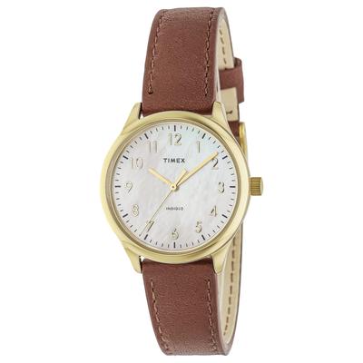 Женские часы TIMEX EasyReader, Кварцевый механизм, Водонепроницаемость 5 АТМ, Минеральное стекло, Кремовый циферблат, TW2W15700 [Оригинал]