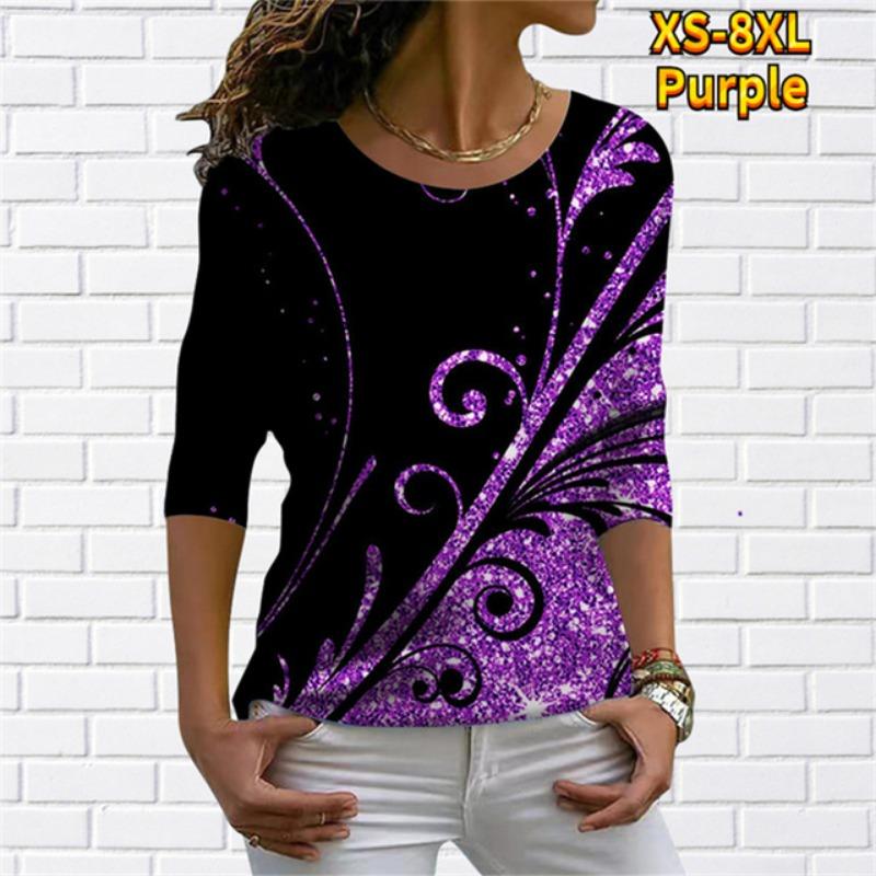 Женская футболка с характерным диагональным вырезом и нерегулярным цветочным принтом, цифровая 3D-печать, женская одежда, модная уличная женская футболка в стиле Харадзюку