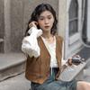 Vintage Style Vest for Women, Korean Style  Jacket  Retro Outerwear