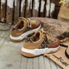 Platform Sneakers Women 2023 Round Toe Low-top Leopard Wedge Shoes Women's  Lace Up Socofy Casual Sports Shoes Size 36-43