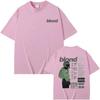 Streetwear Rapper Frank Double Sided Print T Shirt Rap Men's Blond Hip Hop Tshirt Ocean Oversized Women Casual Pure Cotton Tees