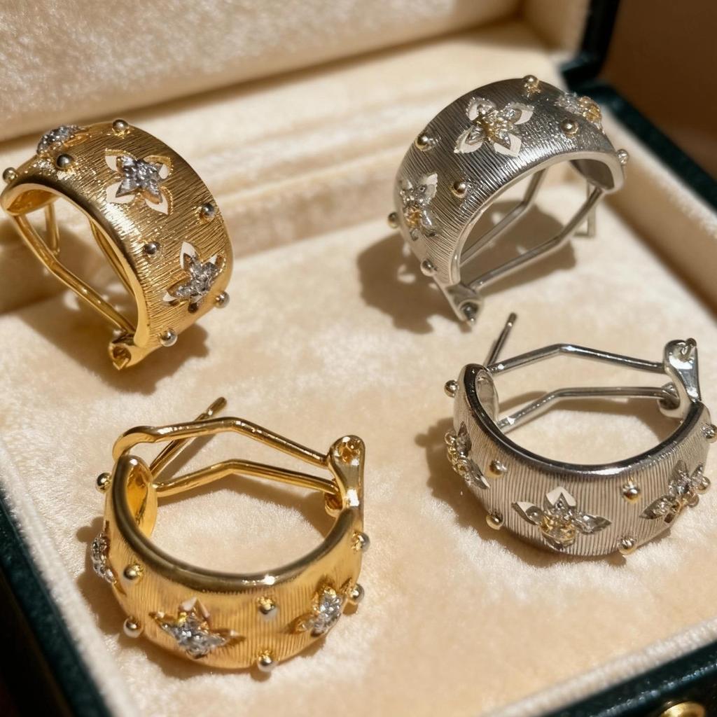 Серьги Miki Retro из шлифованного металла: Высококачественные полые серьги-кольца в стиле легкой роскоши с дизайном в стиле хэви-индастри.