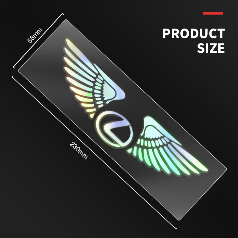 Colorful Reflective Laser Car Refit Personalized Wing Sticker For Lexus IS250 IS200 CT200h GS300 LS430 RX450h LX570 IS300
