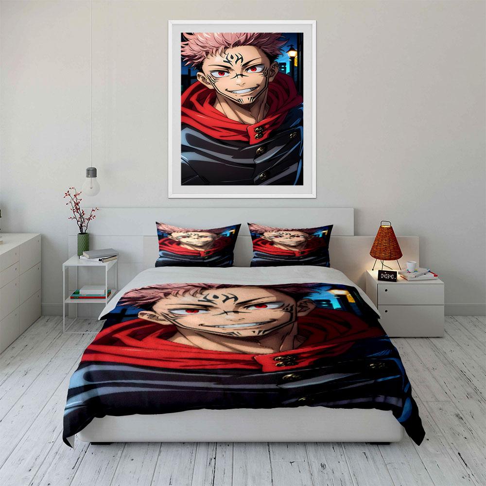 Red-eyed animated character. Bedding sets Duvet cover sets Duvet covers Pillowcases(1 * Duvet Cover 2 * Pillowcases without duvet insert)