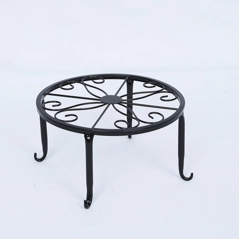 Plant Flower Stand Balcony Home Decoration Stand Retro Wrought Iron Potted Plant Standing Flower Pot Shelf Display Stand Garden LS