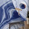 Marble Texture Navy Blue Sheer Curtains for Living Room Decoration Window Curtains for Kitchen Tulle Voile Organza Curtains