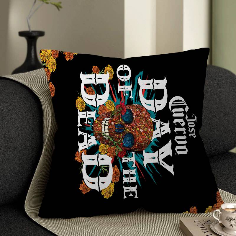 Cartoon Mexico Day Of The Dead Pillowcase Toon Gift Cushion Cover Bedroom Home Sofa Chair Seat Decor Pillow Case