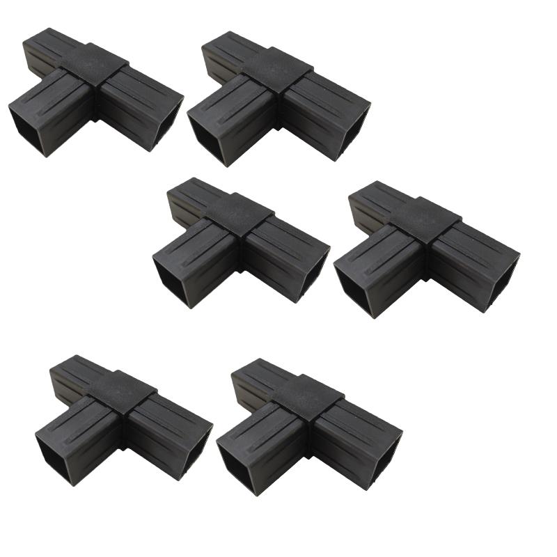 2/6/8/10/20Pcs Hexagonal 6 Through Plastic Fittings Abs Plastic Angle 22Mm Cross Square Pipe Fittings Pipe Angle Code