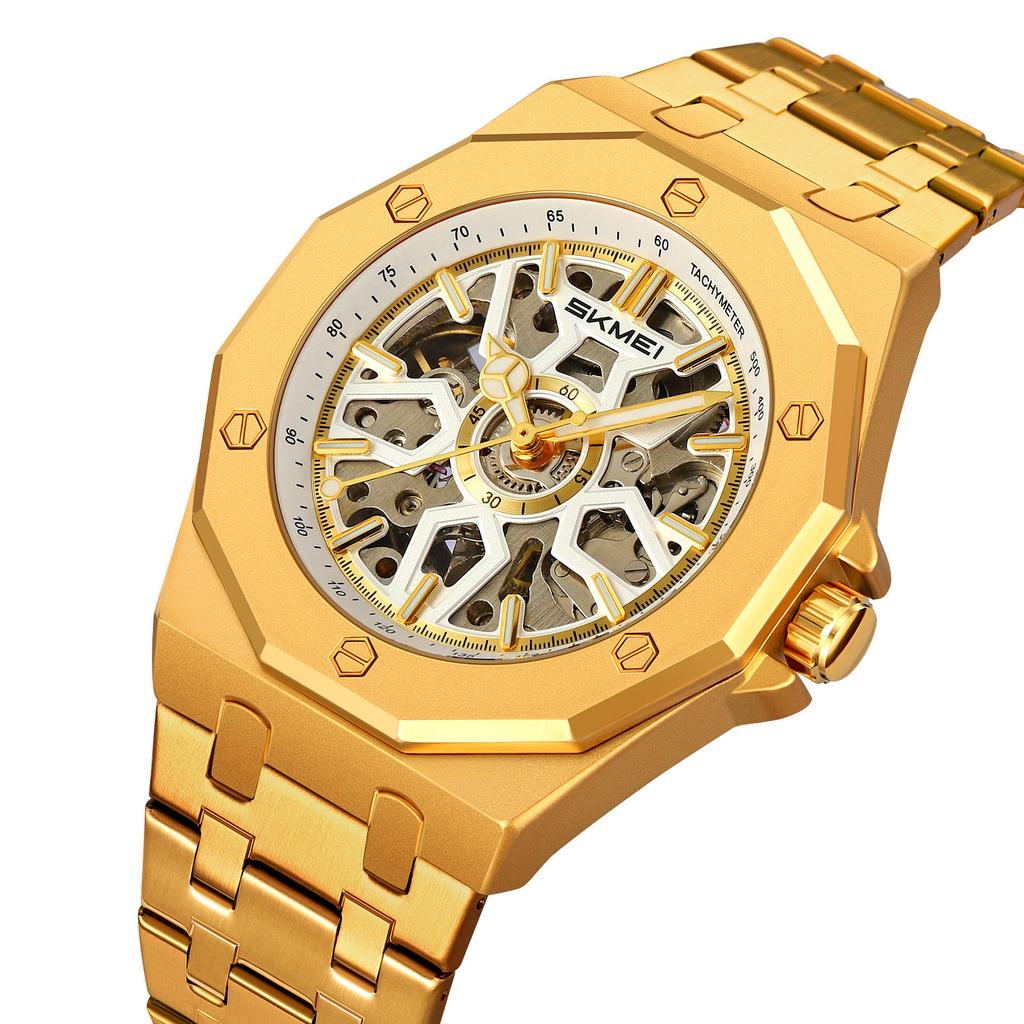 Mechanical Sport Design Bezel Fashion Watch Mens Watches New Montre Homme Clock Men Automatic Skeleton