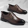 Мужская обувь 2025 новая модельная кожаная обувь мужская в британском стиле повседневная низкая кожаная обувь мужская свадебная обувь 2025