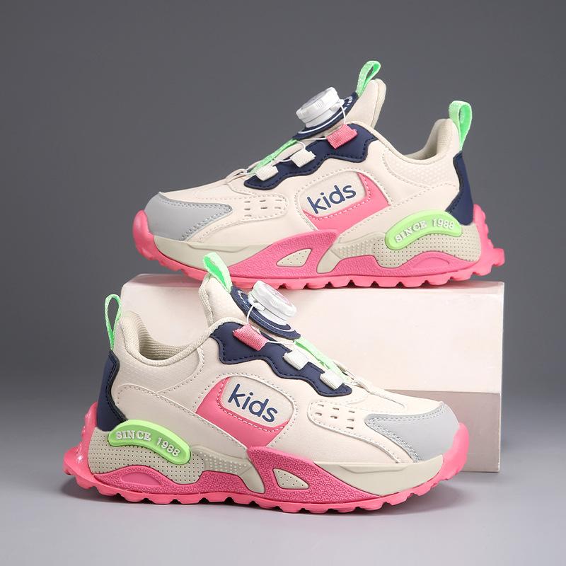 Children's Shoes 2025 Spring and Summer New Mesh Breathable Girls Sports Shoes Medium Older Boys Running Dad Shoes