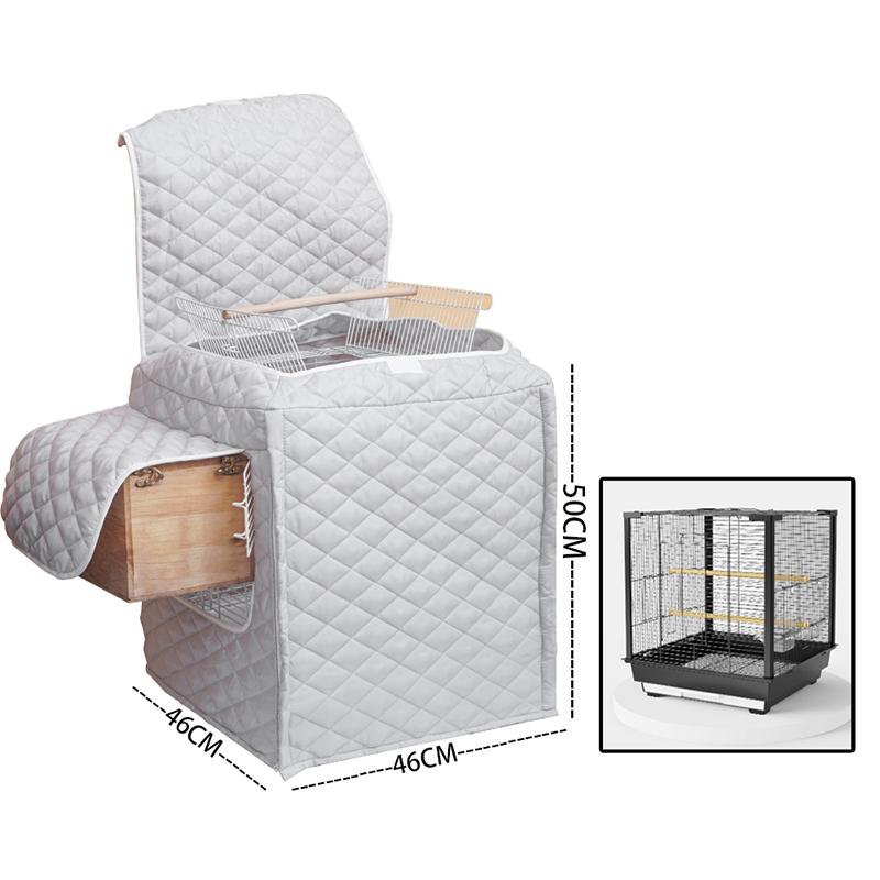 Зимний теплый чехол для клетки для птиц, хлопковый стеганый чехол для клетки, навес, защита от дождя, аксессуары для клетки для попугаев