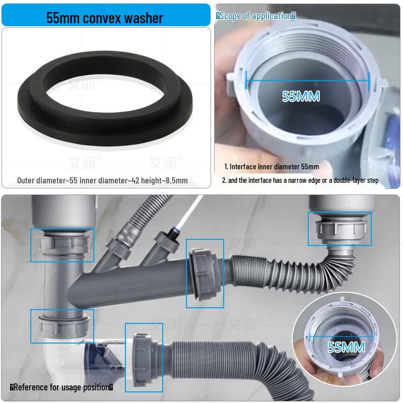 Резиновое уплотнительное кольцо для кухонной мойки для прокладки сливной трубы