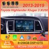 Для Toyota Highlander Kluger 3 XU50 2013 2014 - 2019 Автомобильное радио Android 14 Навигация Мультимедийный проигрыватель GPS WiFi+4G Carplay Auto