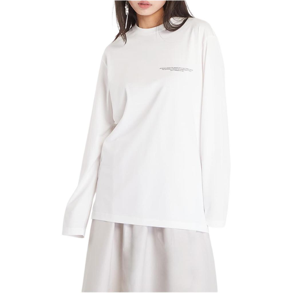 Футболка adidas x Y-3 Logo L/S белая мужская уличная одежда JE9279