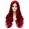 Poison Ivy Cosplay Wig 70cm Dark Red Long Wave Heat Resistant Synthetic Hair Wigs + Wig Cap