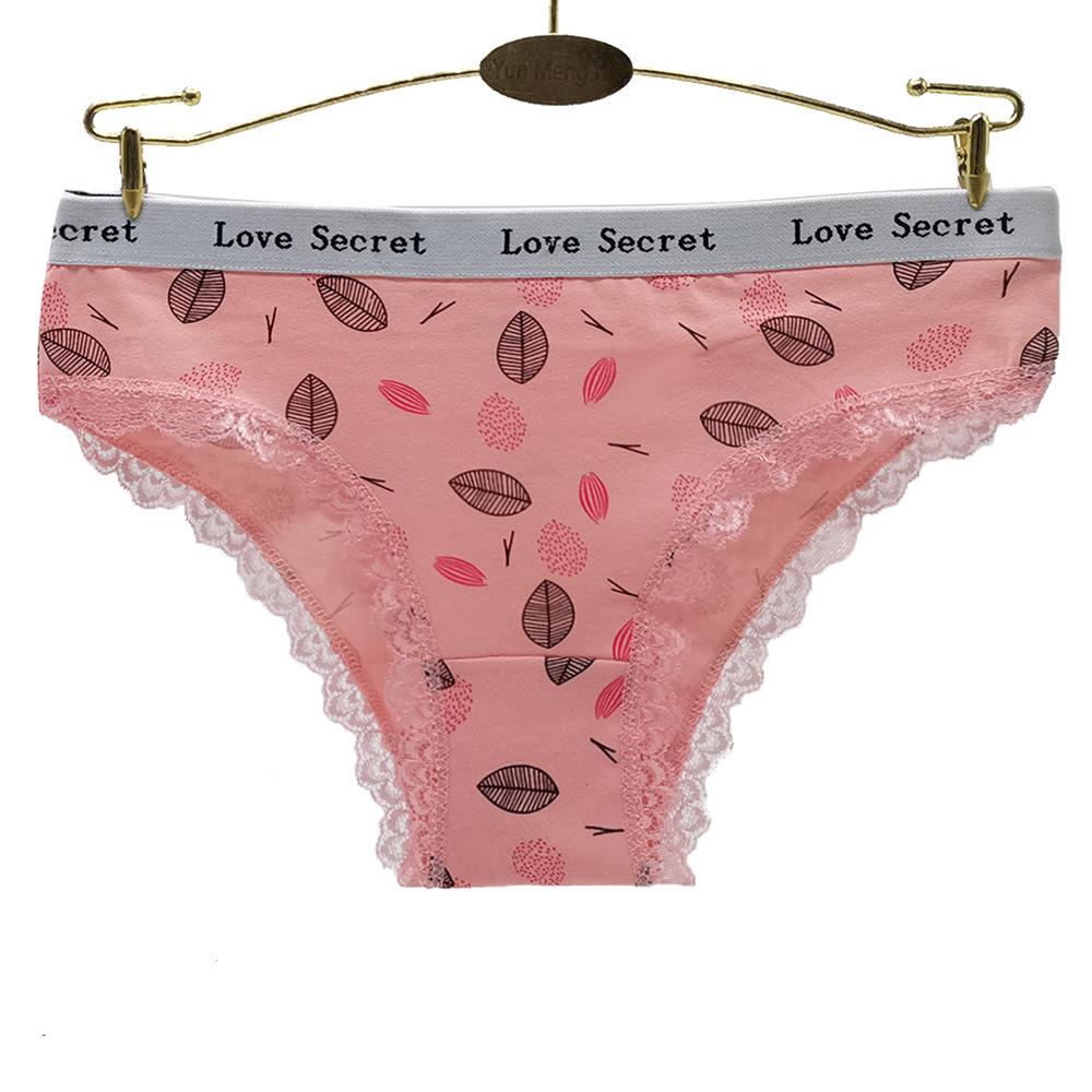 Woman Underwear Women Panties Cotton Floral Print Briefs Ladies Knickers Lingerie Intimates 6 PCS/Lot