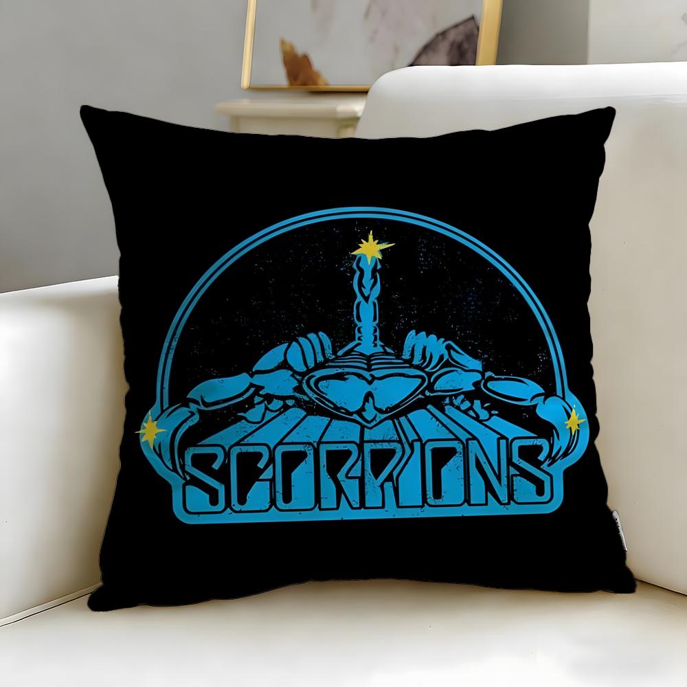 Классическая группа Scorpions Наволочка Мягкая Легко стирающаяся Подушка Универсальная для Дивана Кровати Путешествий и Офиса