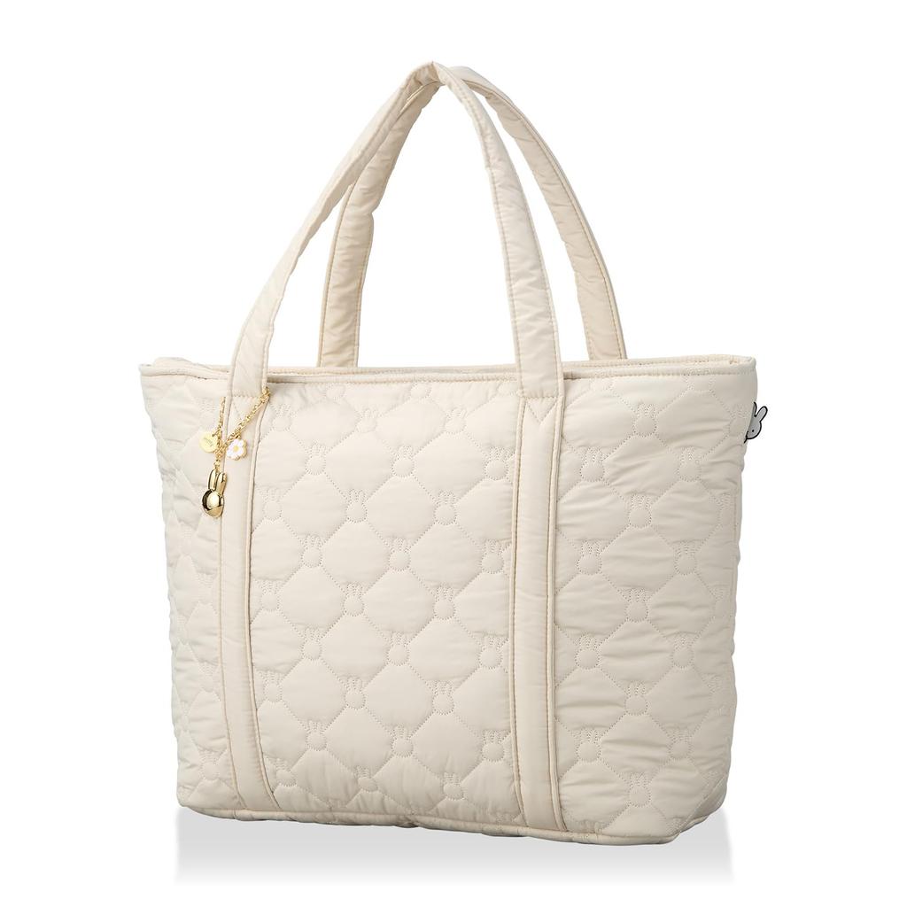 Hapitas Miffy Quilted Tote Bag 6095 B302 Ivory