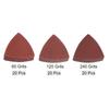 uxcell Triangular Hook and Ring and 240 Aluminum Oxide Sanding Mouse Detail Sander Sheet 20 Grits per Pack of 60 Sandpaper, 60, 120, Grits, 3-1/8"