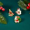 3Pcs/Set  Christmas Brooch For Women Men Cute Santa Claus Bell Elk Snowflake Snowman Enamel Pins Party Jewelry Gift